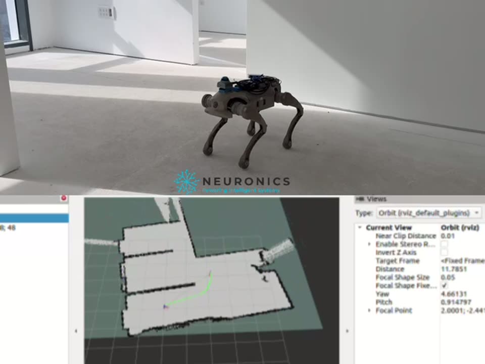 Autonomous Robotic Dog Building Scan at 0:30