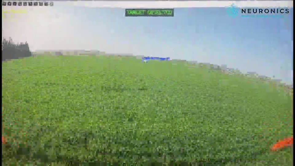 FPV drone with Raspberry Pi companion computer holding an autonomous loiter around a point of interest